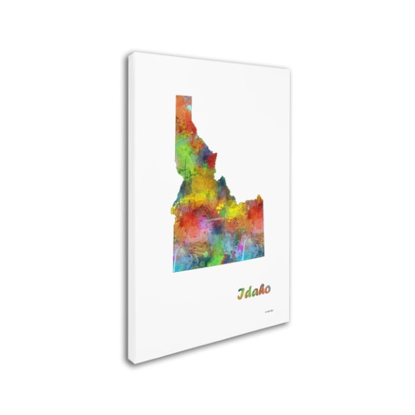 Marlene Watson 'Idaho State Map-1' Canvas Art,30x47